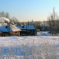 фото "Деревенский пейзаж. Морозное утро."