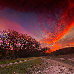 photo "The blazing sunset"