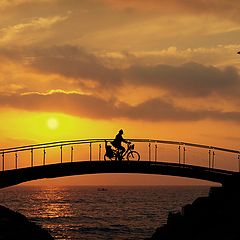 photo "Biking at sunset ..."