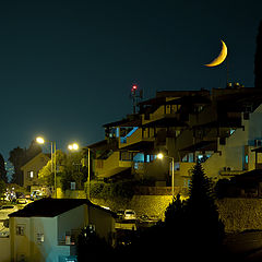 фото "Луна на крыше"