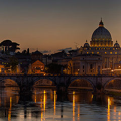 фото "Мост Sant' Angelo и собор Св. Петра, что в Риме"