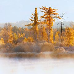 фото "Золотая осень....рассвет на реке Ия."