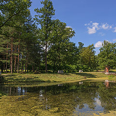 photo "Pond with red cascade"