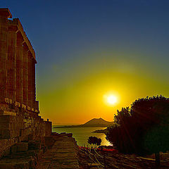 photo "Sunset at the Temple of Poseidón"