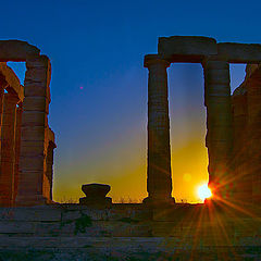 фото "Sunset at the Temple of Poseidón"