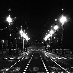 фото "Hочной мост и фонари"