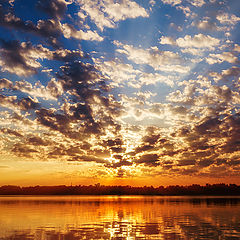 photo "Sunrise over the river"