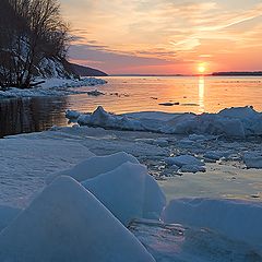 photo "Spring sunset on the Volga"