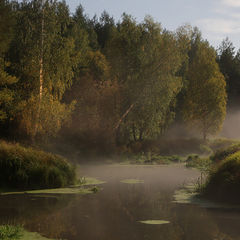 photo "Night and Fog in the light of the full moon"