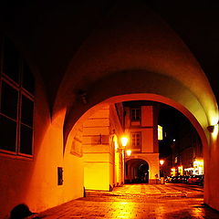 фото "Ночная аркада и мостовая"