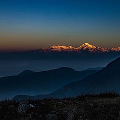 photo "Mt. Kanchenjunga from Thambi View Point near Gnathang Valley, Sikkim."