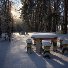 фото "Зимние скамейки"