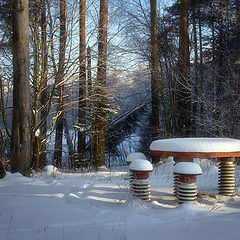 фото "Зимние скамейки"