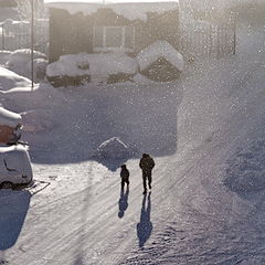 фото "снег в лучах солнца..."