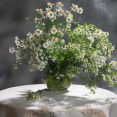 фото "Просто букет из простых цветов в простой вазе"