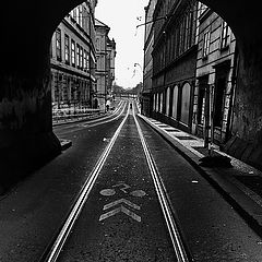 photo "Проезд и трамвайные пути"