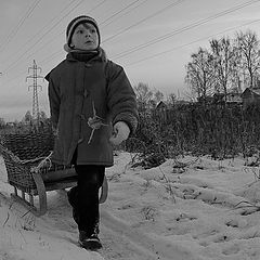 фото "Встретил на зимней тропинке"