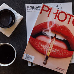 фото "Hot coffee and Cool magazines"