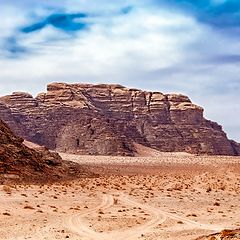 photo "Car Tire Tracks in the Desert"