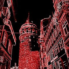 photo "galata tower ın the nıght..."