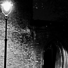 photo "Ночной фонарь и ворота"