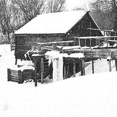фото "Водяная мельница зимой."