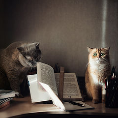 photo "- Oh, my ... give us the strength to learn all this by tomorrow.."
