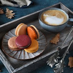 фото "Осенний завтрак с печеньем макарон"