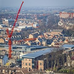 photo "Red Crane and City Walls"