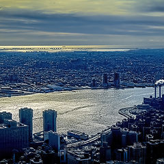 photo "Sunrise over the Hudson River"