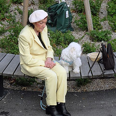 photo "The lady with the puppy..."