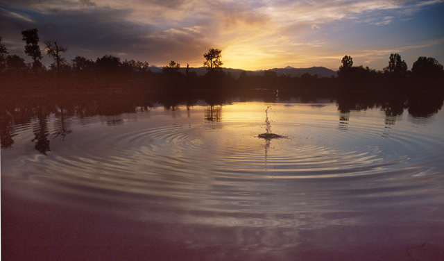 photo "Splash" tags: landscape, sunset, water