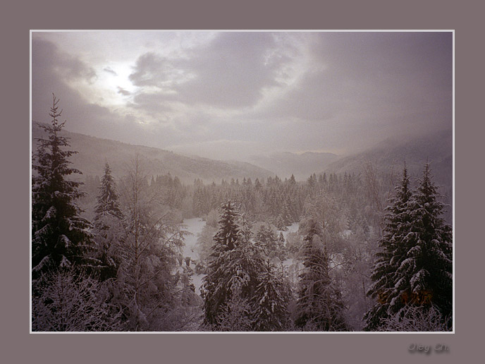 photo "A view from Dracula`s window..." tags: landscape, forest, mountains