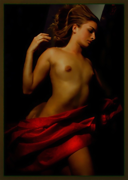 photo "From a series " Red and black " - On the eve..." tags: nude, portrait, woman