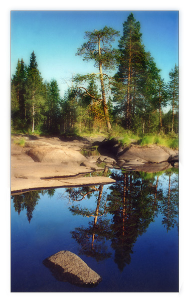 photo "Some sky in Karelia`s water" tags: landscape, forest, water