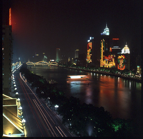 photo "Night View of Zhu River in GuangZhou(China)" tags: misc., landscape, night
