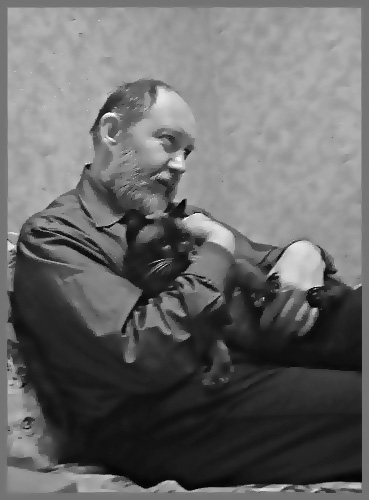 photo "Love for Cats" tags: portrait, montage, man