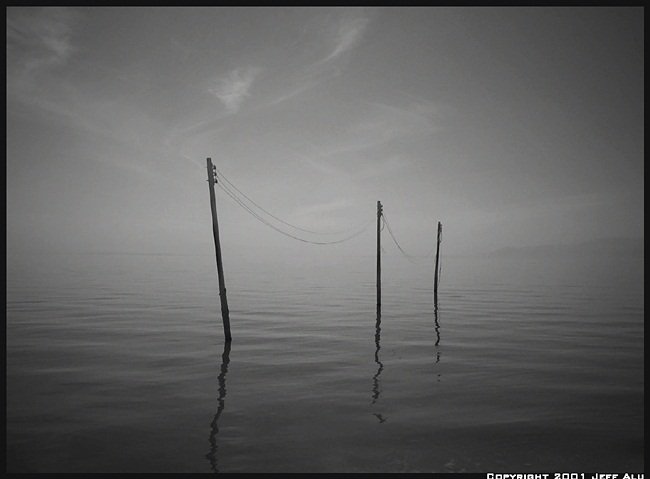 photo "Three Poles" tags: landscape, black&white, summer