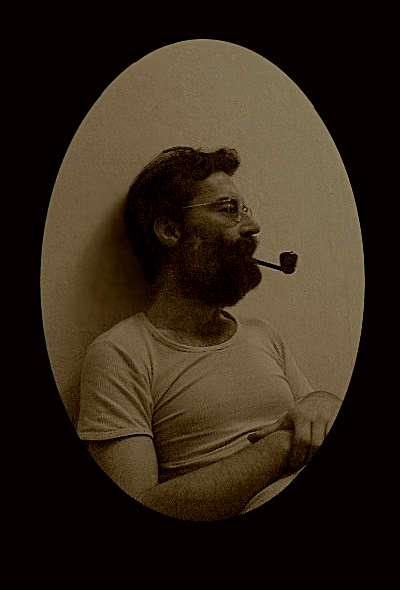 photo "An "old` portrait of man with a pipe" tags: portrait, montage, man