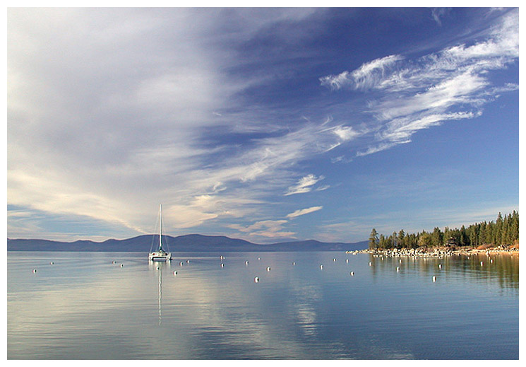 photo "Lake Tahoe. Quiet." tags: landscape, clouds, water