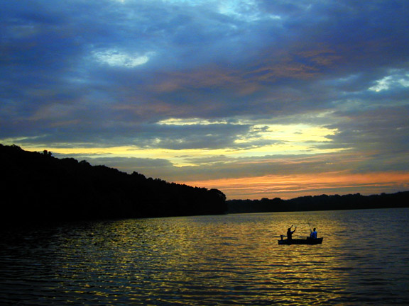 фото "Fishing Taunton Lake" метки: пейзаж, вода, закат