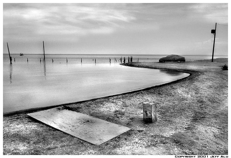 photo "Car" tags: landscape, black&white, water