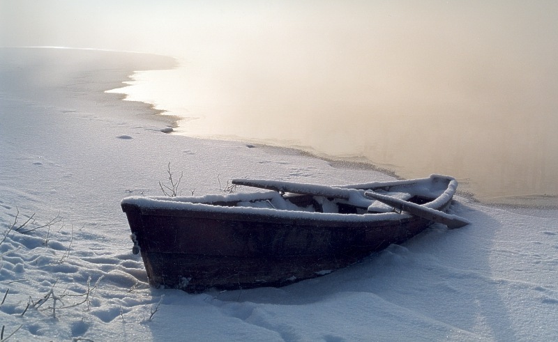 фото "Забытая лодка" метки: пейзаж, зима