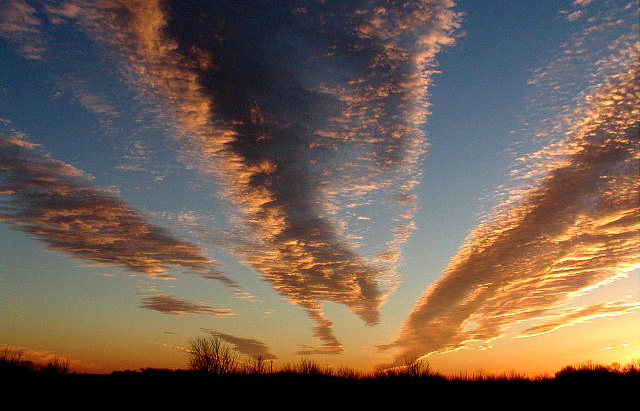 photo "A Trio....Converging" tags: landscape, sunset