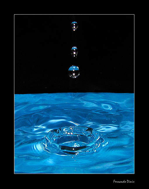 фото "Drops in blue" метки: макро и крупный план, абстракция, 