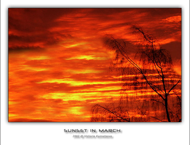 photo "Sunset in March" tags: landscape, nature, sunset