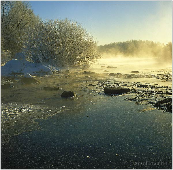 фото "- 25C #3." метки: пейзаж, вода, закат