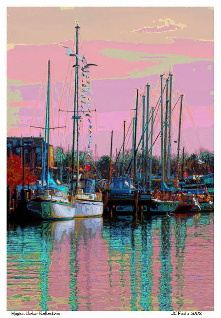 photo "Magical Harbor Reflections" tags: montage, landscape, water
