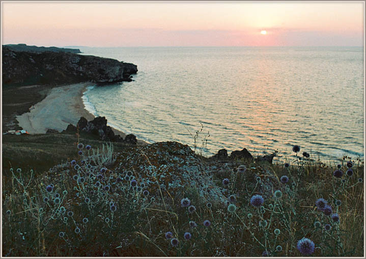 photo "Sunset at the Azov sea (and bur`s)" tags: landscape, sunset, water