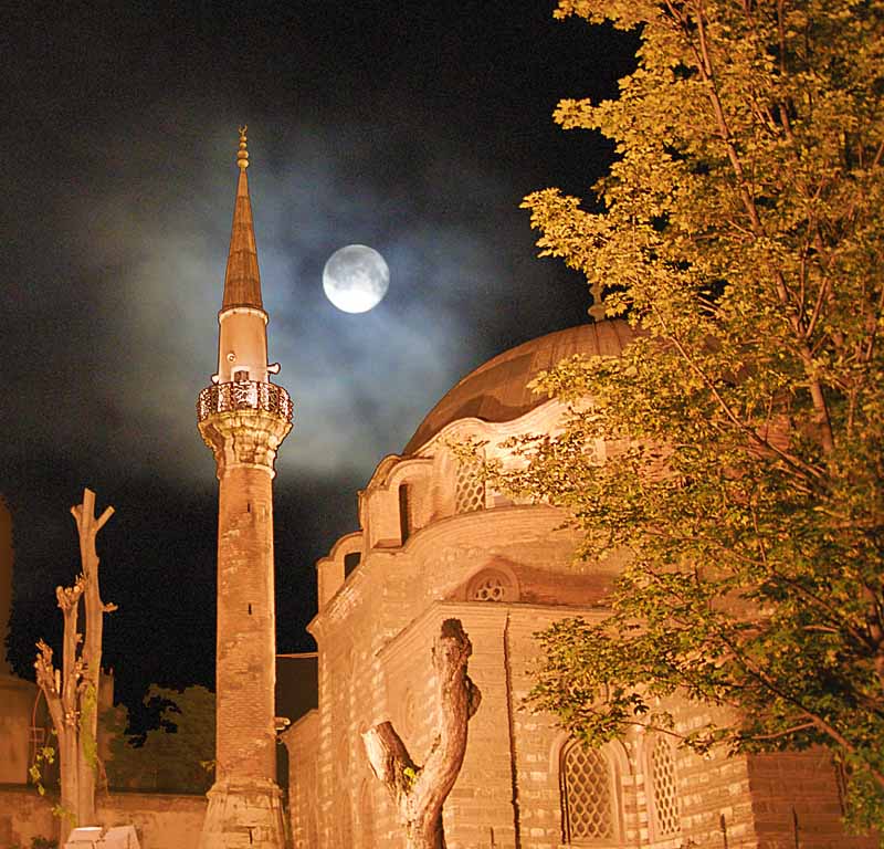 фото "Mosque Moon" метки: архитектура, пейзаж, ночь